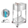 VEVOR 28L Rolling Cooler Cart with Wheels  Outdoor Ice Chest Bin for Parties and Events
