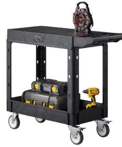 VEVOR 2-Shelf Utility Service Cart with Wheels