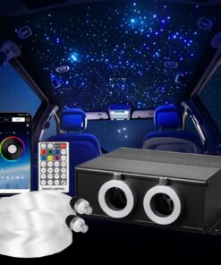 VEVOR 900pcs Fiber Optic Star Ceiling Light Kit – Twinkle Effect Headliner Roof Lighting System 0.75mm