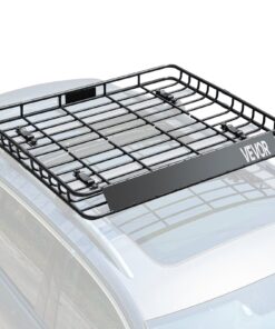 VEVOR Roof Rack Cargo Basket 109 x 127 x 10.4 cm – Car Top Luggage Carrier for Extra Storage