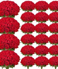 VEVOR 500 Pcs Artificial Red Roses – Realistic Silk Flowers for Christmas