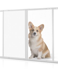 VEVOR White RV Screen Door Protector Grille 660.4 x 609.6 mm – Pet Barrier for Camper or Trailer Doors