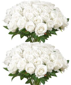 VEVOR 60 White Artificial Roses