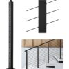VEVOR 1067x5x5 cm Stainless Steel Cable Railing Post with 30° Angled Holes for Deck Stair Handrail System