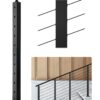 VEVOR 91x5x5 cm Cable Railing Post with 30° Angled Holes