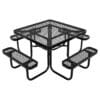VEVOR Outdoor Picnic Table Set  Weather Resistant Steel Patio Dining Furniture for Garden or Terrace