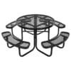 VEVOR Outdoor Patio Dining Set  Weather Resistant Steel Picnic Table with Benches for Garden or Backyard