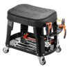 VEVOR mehāniķa krēsls ar riteņiem un instrumentu paliktni