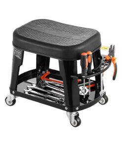 Вращающийся Механический стул VEVOR с Колесиками и Лотком для инструментов