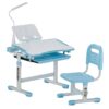 VEVOR Adjustable Kids Desk and Chair Set with Tilting Desktop and LED Lamp