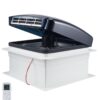 VEVOR 355 cm Reversible RV Roof Vent Fan with Rain Cover and Powered Lid  Ideal for Camper Van Airflow