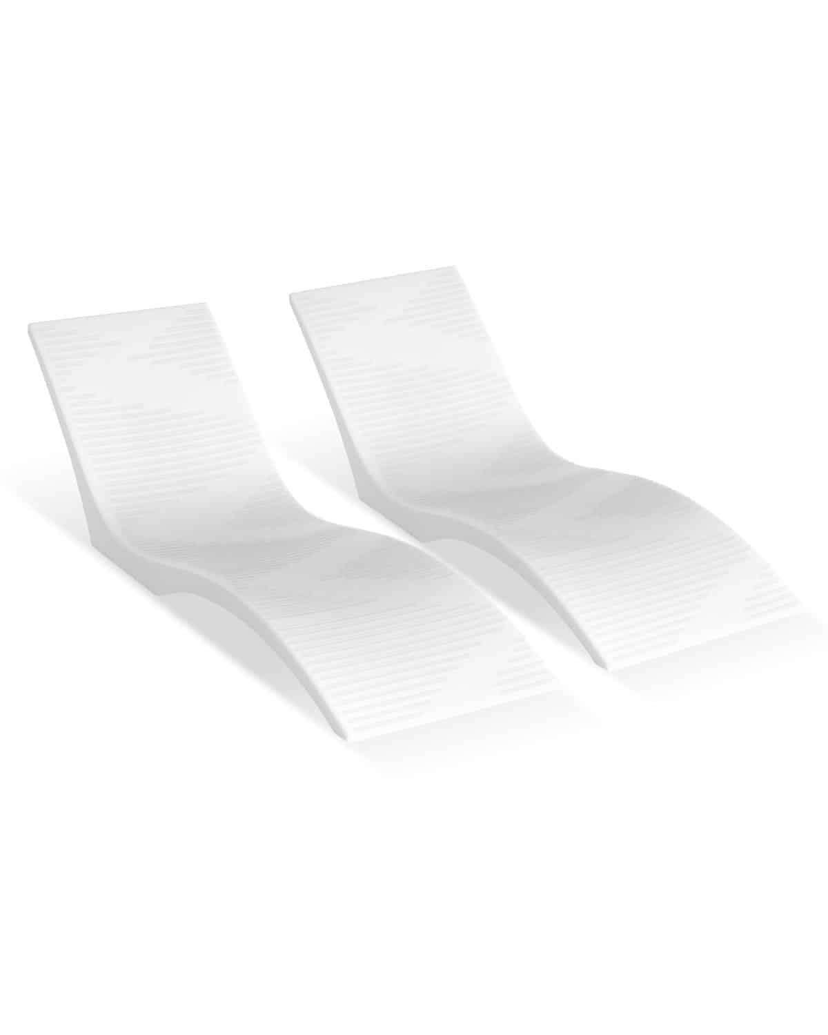 VEVOR In Pool Chaise Loungers Set of 2  Sun Shelf Pool Chairs for Shallow Water Relaxation