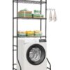 VEVOR Over Washer and Dryer Storage Rack   3 Tier Black Metal Shelf