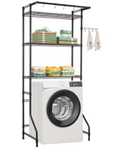 VEVOR Over Washer and Dryer Storage Rack - 3-Tier Black Metal Shelf