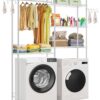 VEVOR White 5 Tier Over Washer and Dryer Storage Rack with Two Rows  Space Saving Laundry Shelf Organizer