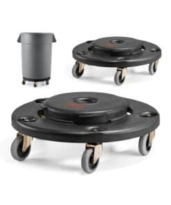 VEVOR Set of 2 Round Trash Can Dollies for 75L