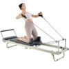 VEVOR Foldable Pilates Reformer Machine for Home Gym  Adjustable Full Body Workout Equipment