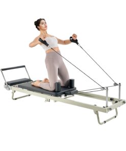 VEVOR Foldable Pilates Reformer Machine for Home Gym – Adjustable Full-Body Workout Equipment