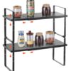 VEVOR 2 Tier Steel Cabinet Organizer Shelf  Countertop Storage Rack for Spices