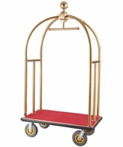 Гостиничная Багажная Тележка VEVOR из Нержавеющей Стали с Изогнутыми Стойками