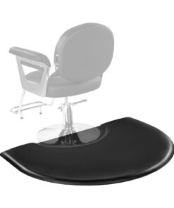 VEVOR Semi-Circle Salon Mat 1220 x 930 mm – 25 mm Thick Anti-Fatigue Hair Stylist Floor Mat with Cut-Out for Salon Chairs