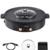 VEVOR 2 in 1 Electric Hot Pot and Grill 1800W  Smokeless Non Stick BBQ  Hot Pot Combo with Independent Controls