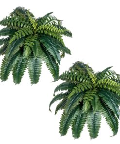 VEVOR 2шт Искусственных Бостонских папоротников по 35 ветвей в каждом
