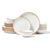 VEVOR 18 Piece White Ceramic Dinnerware Set  Plates  Bowls for 6 People