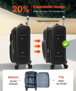 Lightweight Black Travel Luggage