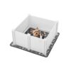 VEVOR Adjustable Dog Whelping Box 980x980x460 mm with Waterproof Pad for Medium Dogs   Durable PVC Puppy Birth Pen