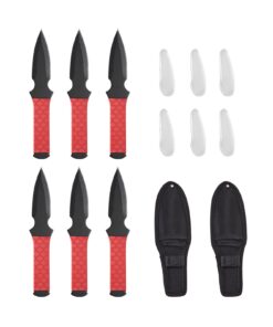 VEVOR Throwing Knife Set 6 Pack – 226 mm Stainless Steel Blades with Nylon Sheath