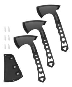 VEVOR 3-Pack Stainless Steel Throwing Axes & Tomahawks Set – Balanced Hatchets with Bottle Opener
