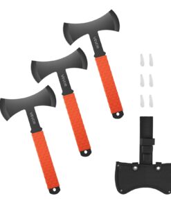VEVOR 3-Pack 302 mm Double Bit Throwing Axes & Tomahawks – Stainless Steel