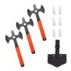 VEVOR 3 Pack 340 mm Triple Edge Stainless Steel Throwing Axes Set with Sheath  Balanced Tomahawks for Outdoor Fun