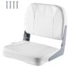 VEVOR Folding Low Back Boat Seat with Cushion  Waterproof PVC
