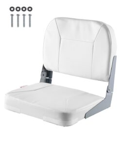 VEVOR Folding Low Back Boat Seat with Cushion – Waterproof PVC
