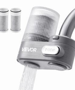 VEVOR Faucet Water Filter with Carbon Fiber – Tap Mount Purifier for Kitchen Sink