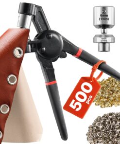 VEVOR Grommet Tool Kit with 500 Pcs 6 mm Gold & Silver Eyelets