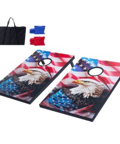 Игровой Набор VEVOR Cornhole 91x61 см Переносная доска из МДФ с 8 Мешками для Фасоли