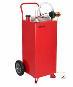 VEVOR 113L Fuel Caddy with Manual Pump – Durable Steel Gasoline & Diesel Storage Tank with 12V Electric Pump