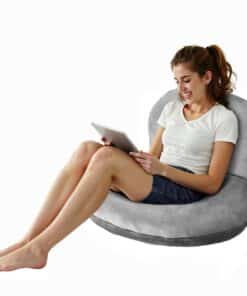 VEVOR Large U-Shaped Reading Pillow with Soft Washable Velvet Cover