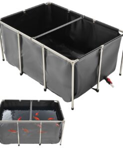 VEVOR 1020L Above Ground PVC Koi Fish Pond with Clear Panel