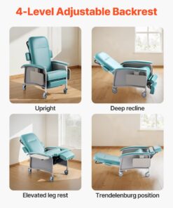 Adjustable Headrest & 4 Wheels