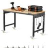 VEVOR Adjustable Height 122 cm Workbench with Wheels