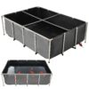 VEVOR Above Ground Canvas Fish Pond with Clear Panel