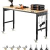 VEVOR 152cm Adjustable Height Workbench with Wheels