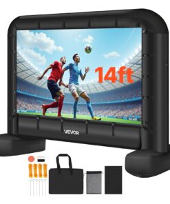VEVOR 4.3 m Inflatable Movie Screen 16:9 with Silent Blower & Carry Bag