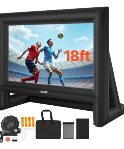 VEVOR 5.5 m Inflatable Outdoor Movie Screen 16:9 with Silent Blower