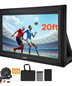 VEVOR 6 m Inflatable Outdoor Movie Screen 16:9 with Silent Blower & Carry Bag