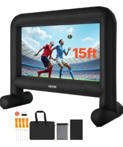 VEVOR 4.6 m Inflatable Outdoor Movie Screen 16:9 with Silent Blower